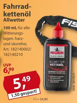 Sonderpreis Baumarkt NIGRIN Fahrradkettenöl Allwetter Angebot