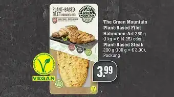 Scheck-in-Center The Green Mountain Plant-based Filet Hähnchen-art Oder Plant-based Steak Angebot