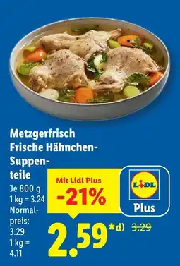 Lidl Metzgerfrisch frische hähnchen-suppenteile Angebot