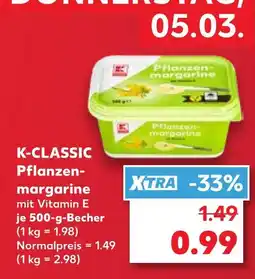 Kaufland K-classic pflanzenmargarine Angebot