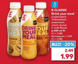 Kaufland K-classic drink your meal kaffee Angebot