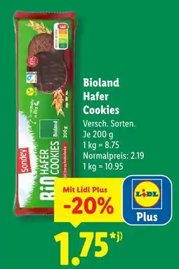 Lidl Sondey bioland hafer cookies Angebot