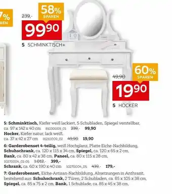 XXXLutz Schminktisch, Hocker Angebot