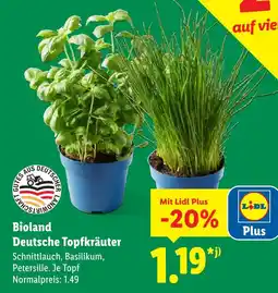 Lidl Bioland deutsche topfkräuter Angebot