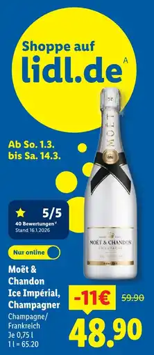 Lidl Moët & chandon ice impérial, champagner Angebot