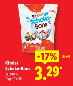 Lidl Kinder schoko-bons Angebot