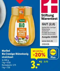 Lidl Maribel bio cremiger blütenhonig streichzart Angebot