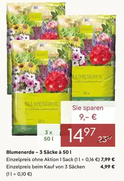 Pflanzen Kölle Blumenerde – 3 säcke à 50 l Angebot