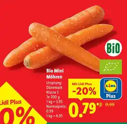 Lidl Bio mini möhren Angebot