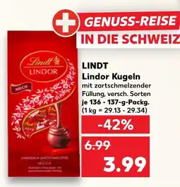 Kaufland Lindt lindor kugeln Angebot