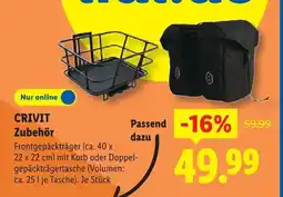 Lidl Crivit zubehör frontgepäckträger mit korb Angebot