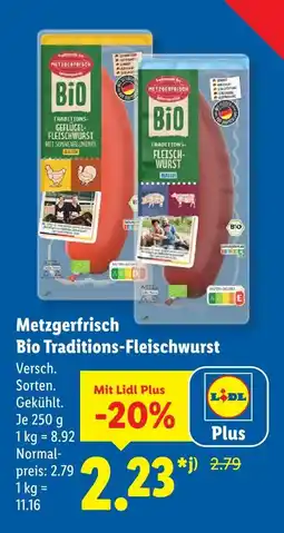 Lidl Metzgerfrisch bio traditions-fleischwurst Angebot