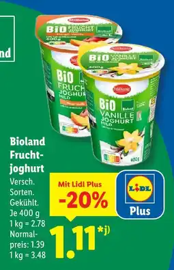 Lidl Milbona bio fruchtjoghurt Angebot