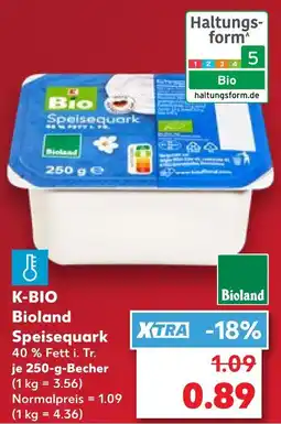 Kaufland K-bio bioland speisequark Angebot