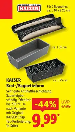 Lidl Kaiser brot-/baguetteform Angebot