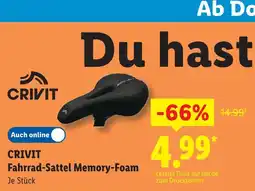 Lidl Crivit fahrrad-sattel memory-foam Angebot