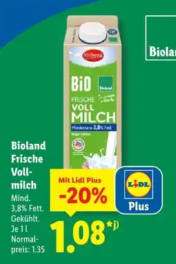 Lidl Milbona bioland frische vollmilch Angebot