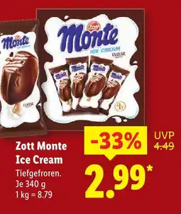 Lidl Zott monte ice cream Angebot