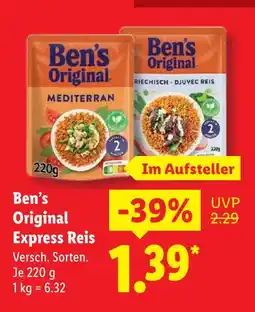 Lidl Ben's original express reis mediterran Angebot
