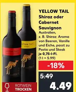 Kaufland Yellow tail shiraz Angebot
