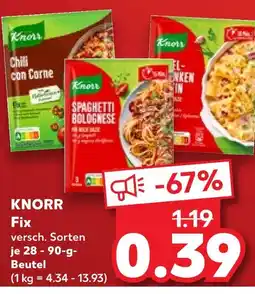 Kaufland Knorr fix chili con carne Angebot