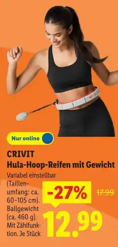 Lidl Crivit hula-hoop-reifen mit gewicht Angebot