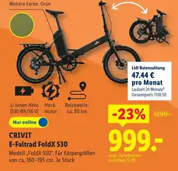 Lidl Crivit e-faltrad foldx 530 Angebot