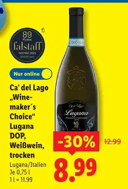 Lidl Ca’ del lago winemaker’s choice lugana dop weißwein trocken Angebot