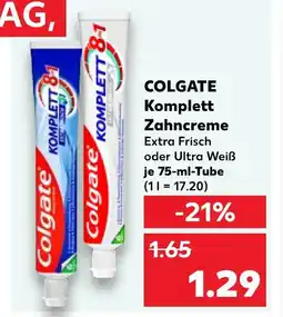 Kaufland Colgate komplett zahncreme extra frisch Angebot