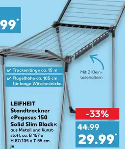 Kaufland Leifheit standtrockner pegasus 150 solid slim black Angebot