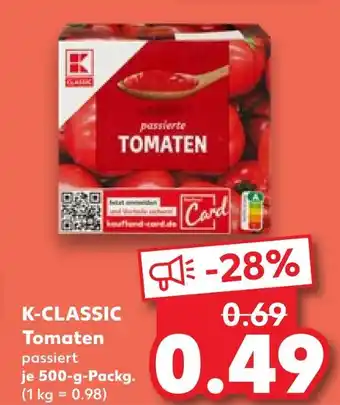 Kaufland K-classic tomaten passiert Angebot