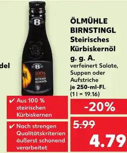 Kaufland Ölmühle birnstingl steirisches kürbiskernöl g. g. a Angebot