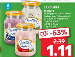 Kaufland Landliebe fruchtjoghurt 3,8 % Angebot