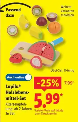 Lidl Lupilu holzlebensmittel-set Angebot