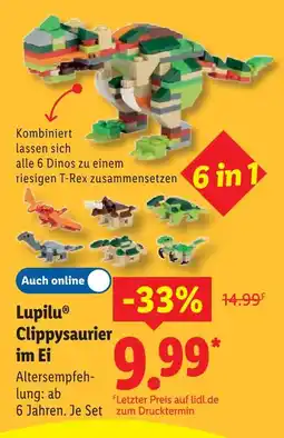 Lidl Lupilu clippysaurier im ei Angebot