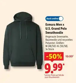 Lidl Esmara men x u.s. grand polo sweathoodie Angebot