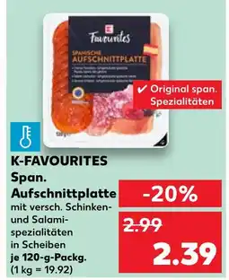 Kaufland K-favourites span. aufschnittplatte Angebot
