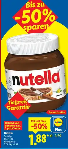 Lidl Nutella nutella Angebot