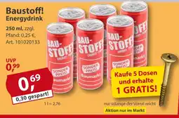 Sonderpreis Baumarkt Baustoff! Energydrink Angebot