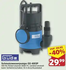 Famila Nord West Güde Schmutzwasserpumpe GS 4003P Angebot