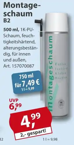Sonderpreis Baumarkt Montageschaum B2 Angebot