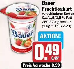 HIT Bauer Fruchtjoghurt Angebot