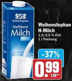 HIT Weihenstephan H-Milch Angebot