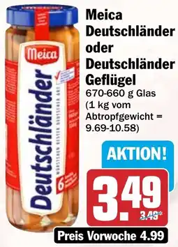 HIT Meica Deutschländer oder Deutschländer Geflügel Angebot