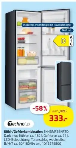 ROLLER Technolux Kühl-/Gefrierkombination SKHBMF55NFSD Angebot