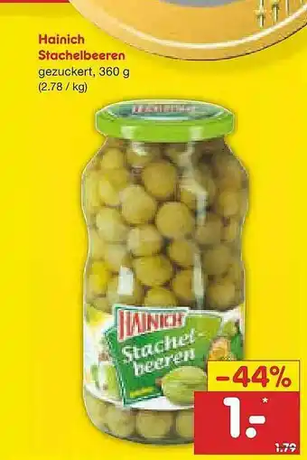 Netto Marken-Discount Hainich Stachelbeeren Angebot