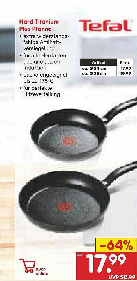 Tefal Hard Titanium Plus Pfanne Angebot Bei Netto Marken Discount 1267