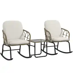 Netto Marken-Discount Outsunny Gartenmöbel-Set Stahl, PE Rattan Angebot