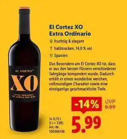 Lidl El Cortez XO Extra Ordinario Angebot