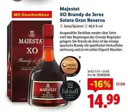Lidl Majestat XO Brandy de Jerez Solera Gran Reserva Angebot